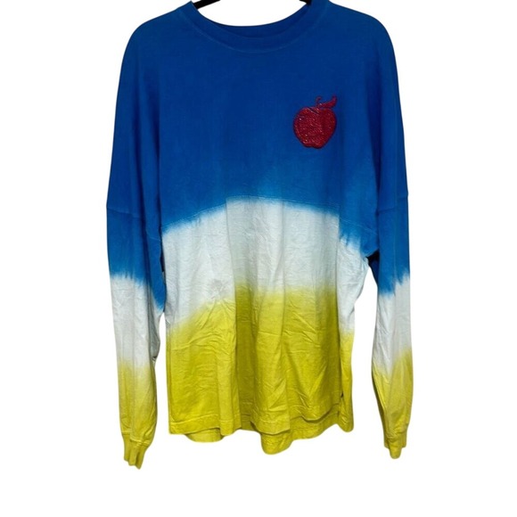 Disney Tops - Disney Spirit Jersey Womens Multicolored Snow White Tie-dye Cotton Shirt Large